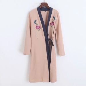 Embroidered Colorblock Dress Midi Nightdress